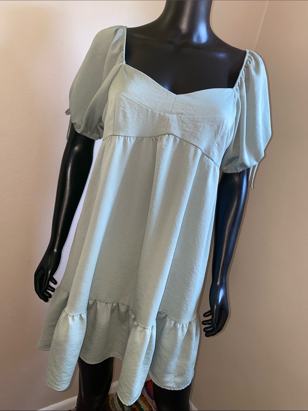 Altar'd State Sage Smocked Neckline Dress